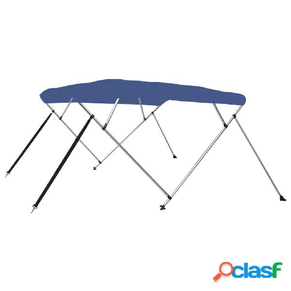 vidaXL Bimini di Prua con Tendalino a 4 Archi Blu