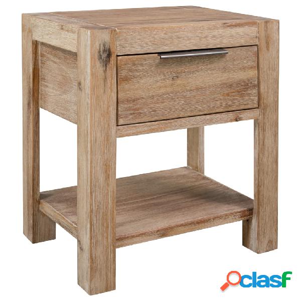 vidaXL Comodino con Cassetto 40x30x48 cm in Legno Massello