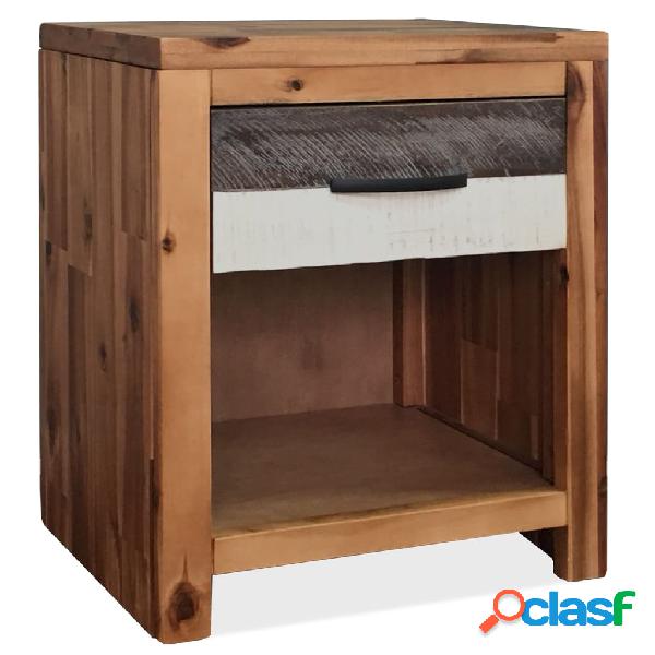 vidaXL Comodino in Legno Massello d'Acacia 40x30x48 cm