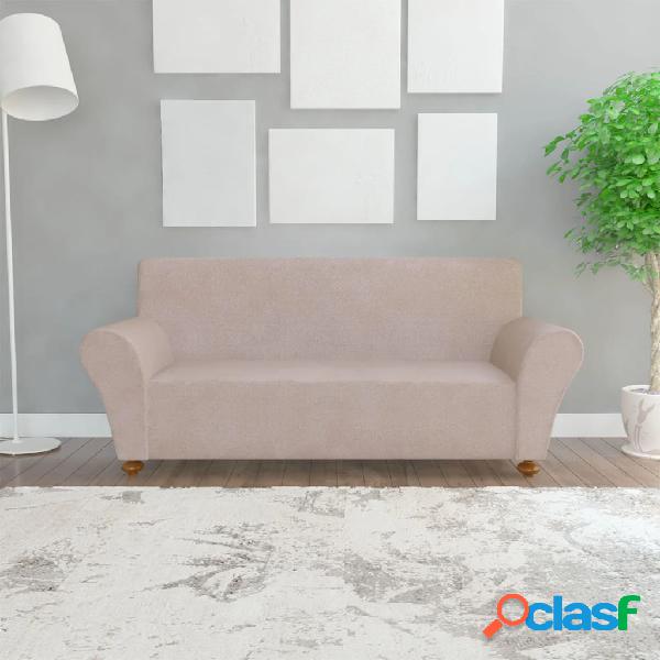 vidaXL Copridivano elastico fodera beige in poliestere