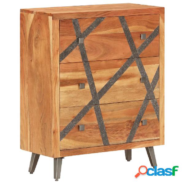 vidaXL Credenza 60x30x75 cm in Legno Massello di Acacia