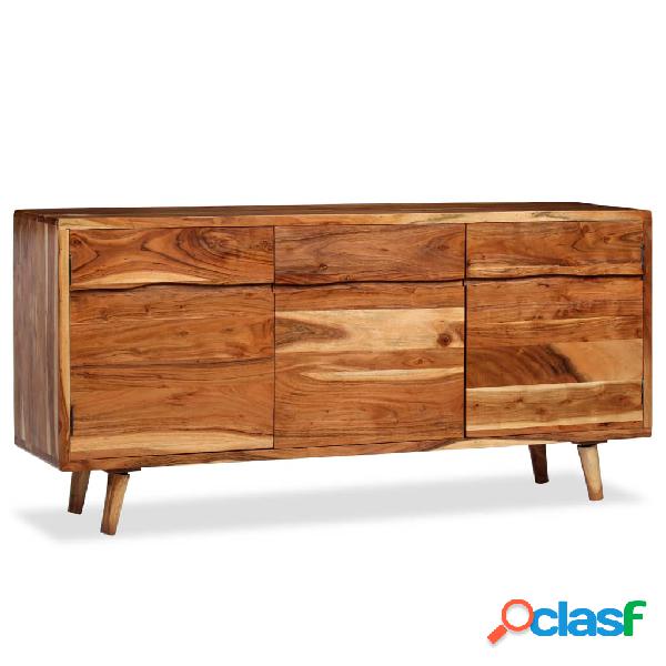 vidaXL Credenza in Legno Massello con Ante Intagliate