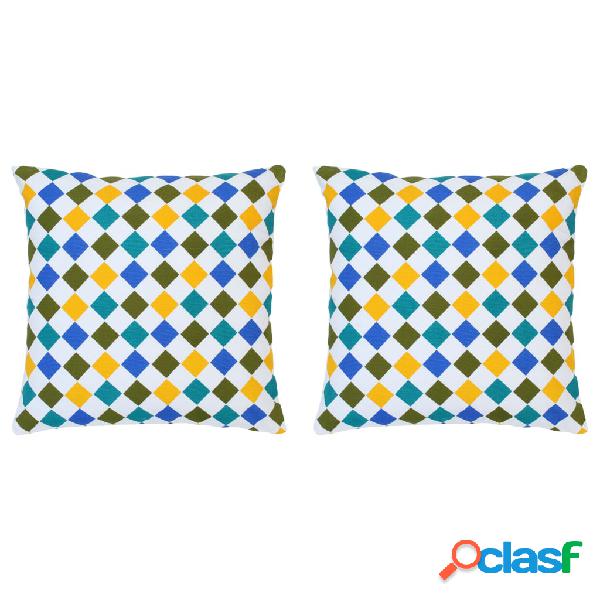 vidaXL Cuscini 2 pz con Stampa Multicolori 40x40 cm in