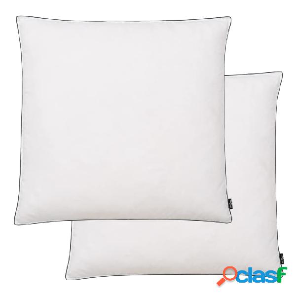 vidaXL Cuscini 2 pz in Mix di Piume 80x80 cm Bianco