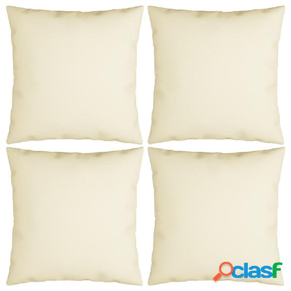 vidaXL Cuscini Decorativi 4 pz Crema 60x60 cm in Tessuto