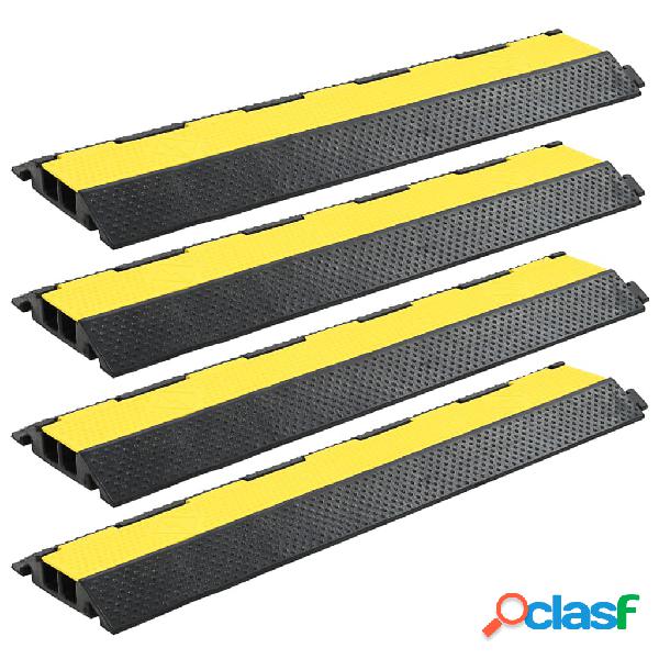vidaXL Dossi Passacavi 4 pz 2 Canali in Gomma 101,5 cm