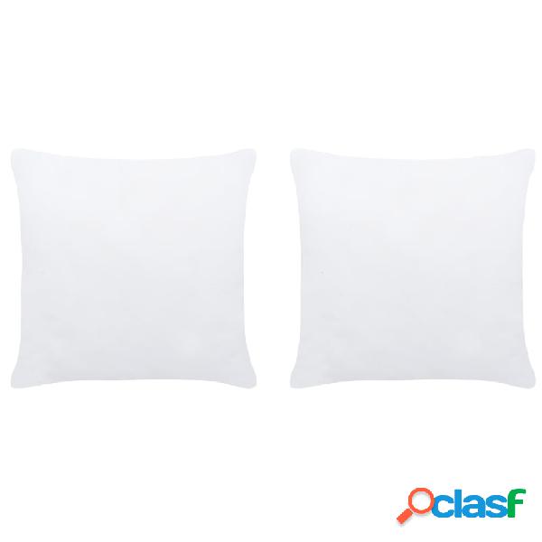 vidaXL Imbottitura per Cuscini 2 pz 45x45 cm Bianco
