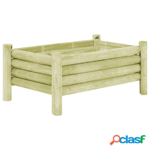 vidaXL Letto Rialzato da Giardino Legno di Pino Impregnato