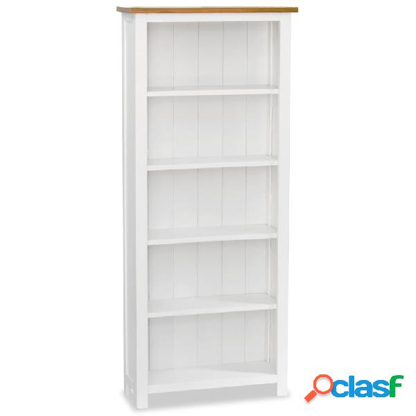 vidaXL Libreria a 5 Ripiani 60x22,5x140 cm in Massello di