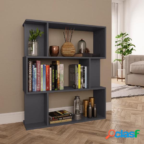 vidaXL Libreria/Divisorio Grigio 80x24x96 cm in Truciolato