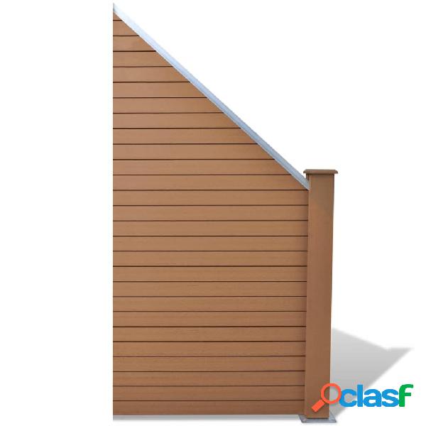 vidaXL Pannello di Recinzione in WPC 105x(105-185) cm