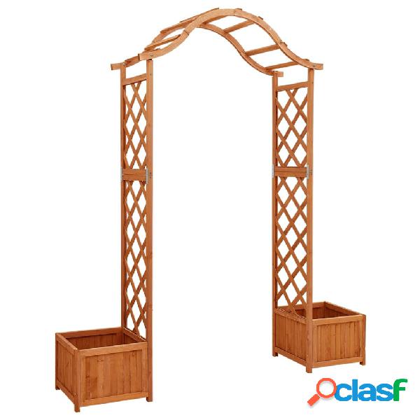 vidaXL Pergola da Giardino con Fioriera in Legno Massello di