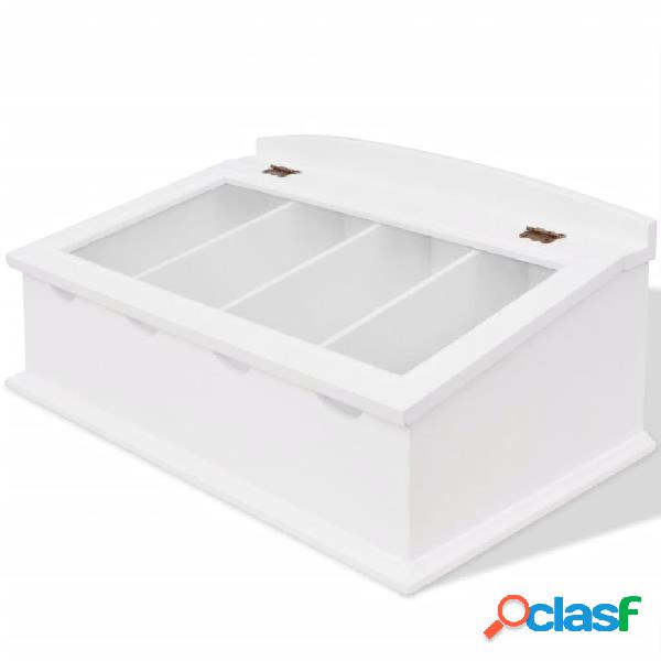vidaXL Portaposate in MDF Bianco in Stile Barocco