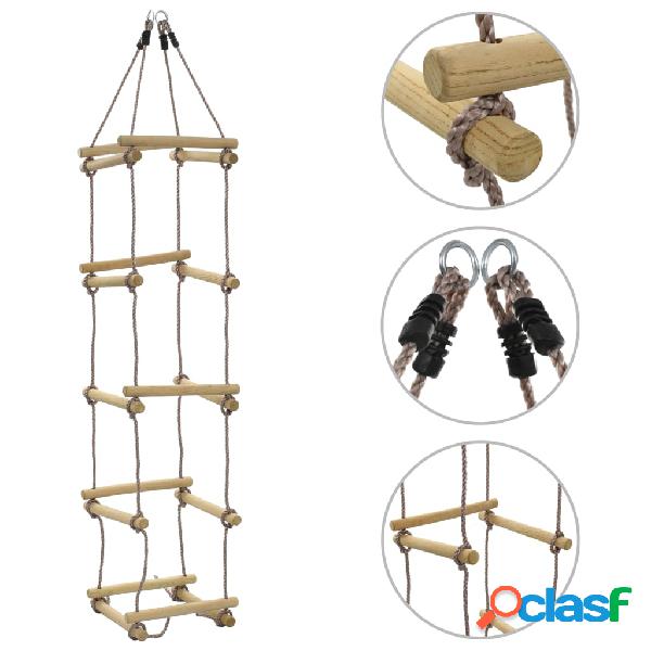 vidaXL Scala di Corda per Bambini 200 cm in Legno