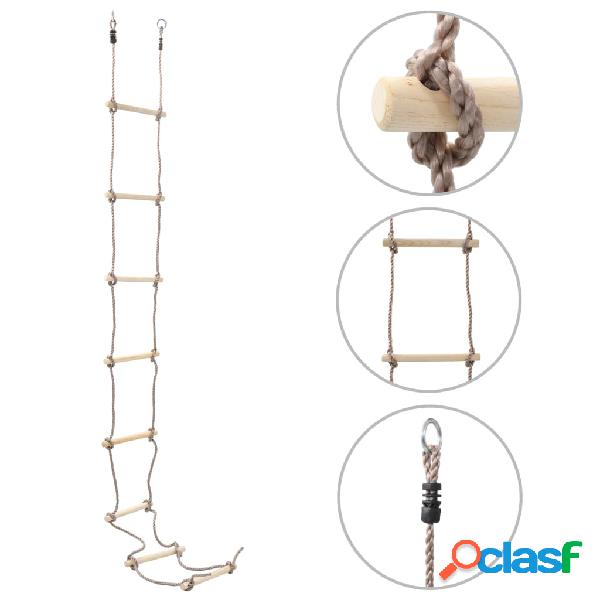 vidaXL Scala di Corda per Bambini 290 cm in Legno