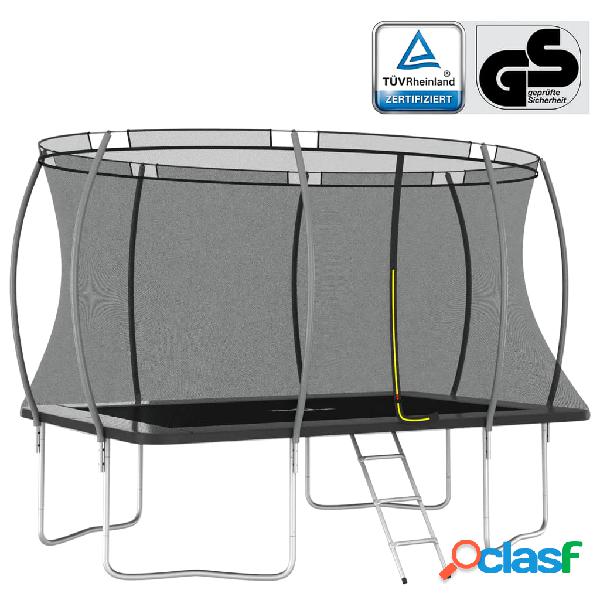 vidaXL Set Trampolino Rettangolare 335x244x90 cm 150 kg