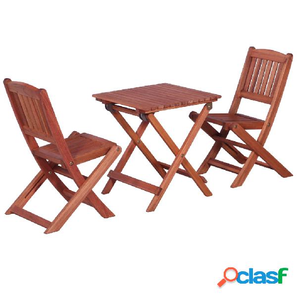 vidaXL Set da Bistrò per Bambini 3 pz in Legno Massello di