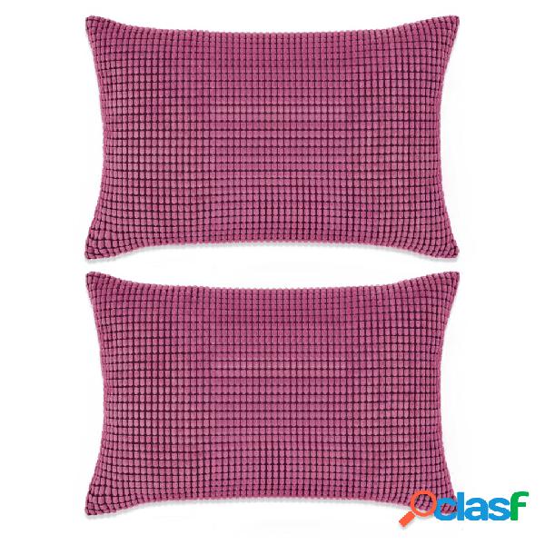 vidaXL Set di Cuscini 2 pz in Velour 40x60 cm Rosa