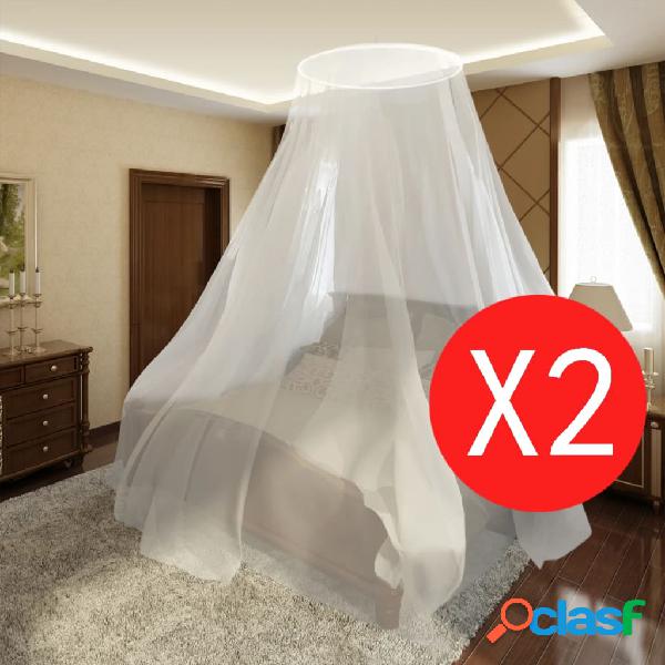 vidaXL Set zanzariera per letto 56 x 325 x 230 cm 2 pezzi