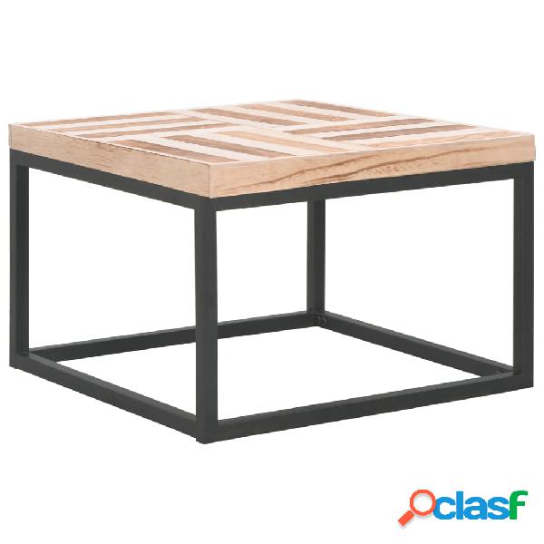 vidaXL Tavolino da Caffè 50x50x33,5 cm in Legno Massello