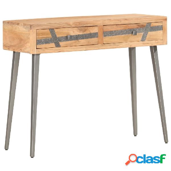 vidaXL Tavolo Consolle 90x30x75 cm in Legno Massello di