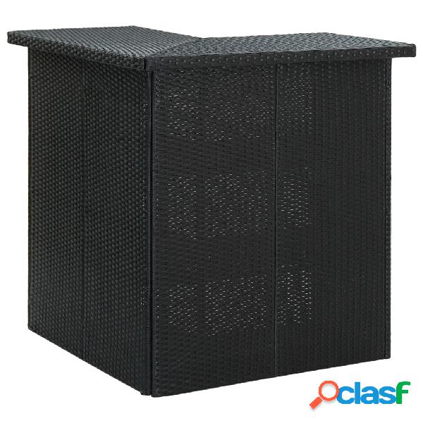 vidaXL Tavolo da Bar ad Angolo Nero 100x50x105 cm in
