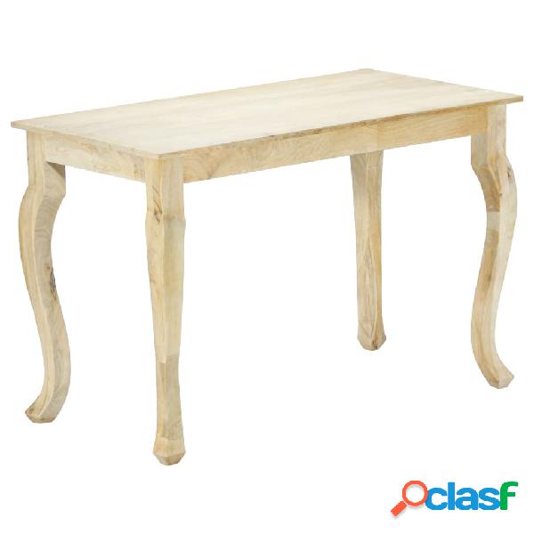 vidaXL Tavolo da Pranzo 118x60x77 cm in Legno Massello di