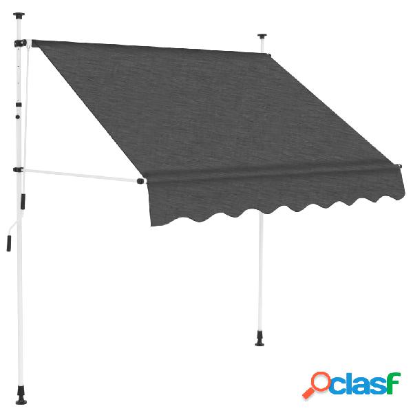 vidaXL Tenda da Sole Retrattile Manuale 200 cm Antracite