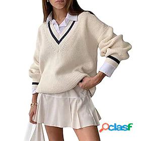women's v neck sweater vest school uniform cable knit