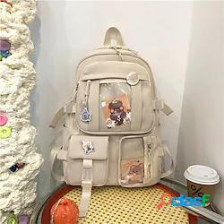 zaino kawaii ansioso con accessori per spille carino
