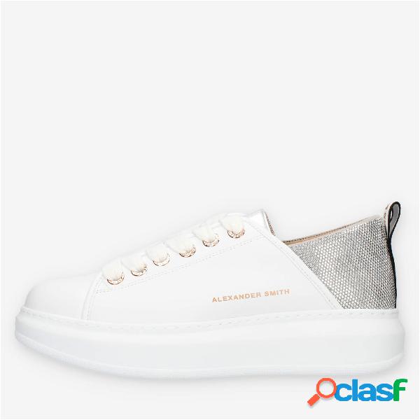 Alexander Smith Wembley Sneakers da donna bianche e argento