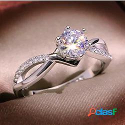 Anello Feste Classico Argento Lega Semplice Elegante 1 pc /