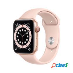 Apple watch serie 6 gps+cell 44mm gold aluminium case/pink