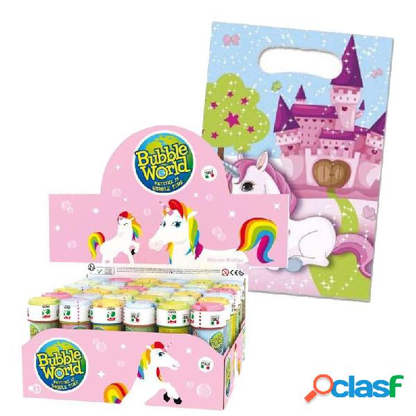 BOLLE DI SAPONE UNICORNO E BUSTINE DI PLASTICA