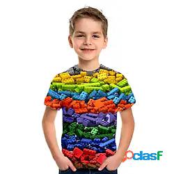 Bambino Da ragazzo maglietta T-shirt Manica corta 3D Print