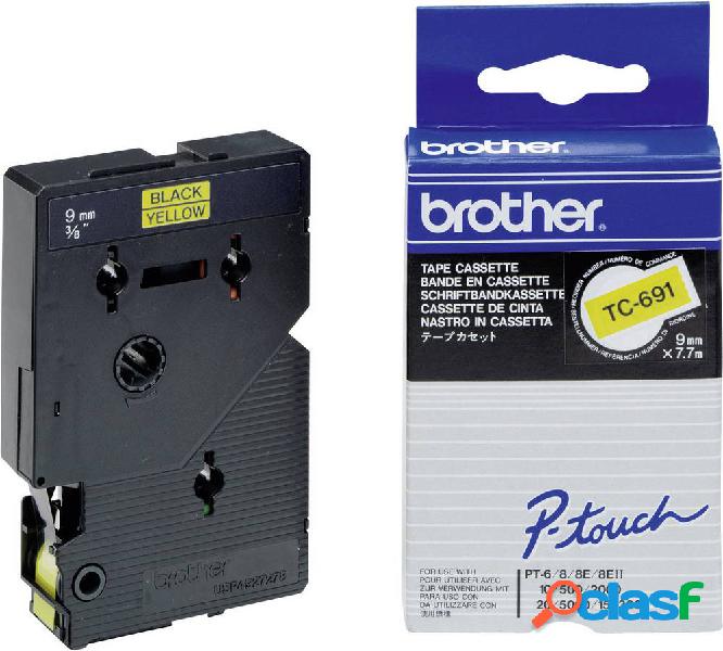 Cassetta nastro Brother TC TC-691 Colore Nastro: Giallo