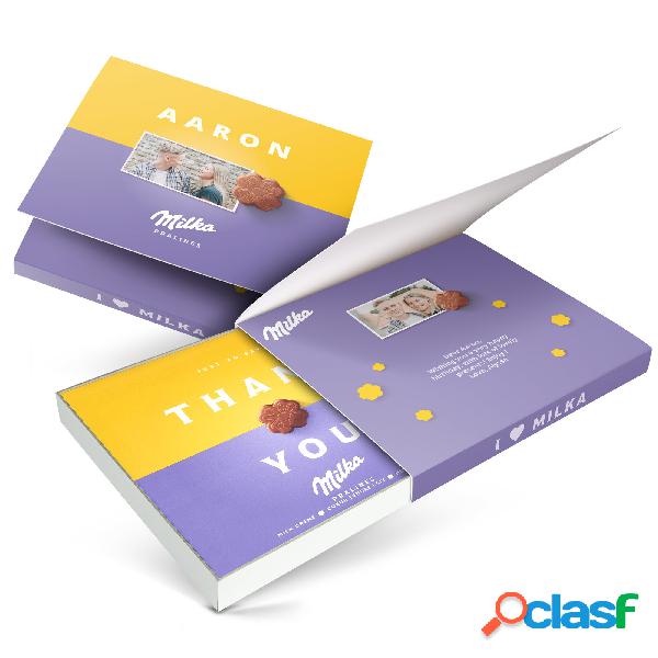 Confezione regalo con stampa Say it with Milka - Grazie -