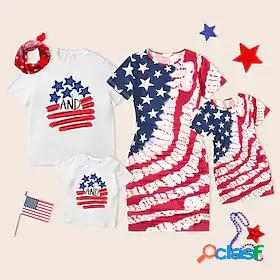 Family Look American Independence Day Dresses T shirt Tops