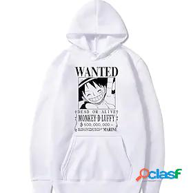 Inspired by One Piece Monkey D. Luffy 100% Polyester Hoodie
