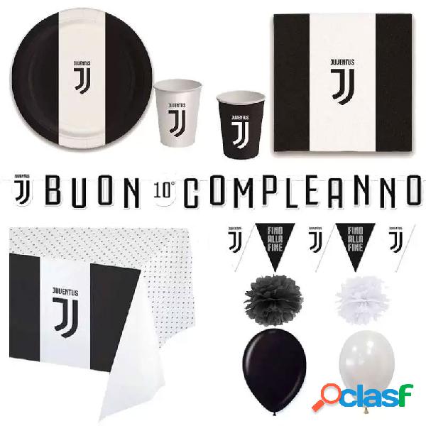 KIT N.64 JUVENTUS - ACCESSORI PARTY BIANCO NERO