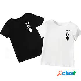 Kids Boys T shirt Short Sleeve 3D Print Crewneck Heart
