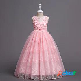 Kids Little Girls Dress Floral Party Performance A Line