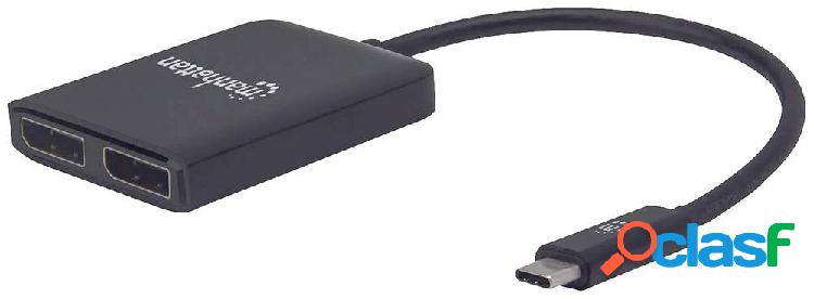 Manhattan 152952 USB-C™ Adattatore [1x spina USB-C™ - 2x