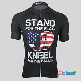 Mens Cycling Jersey Short Sleeve Graphic USA National Flag