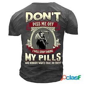 Mens Unisex T shirt Tee Graphic Prints Skull Letter 3D Print