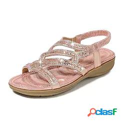 Per donna Sandali Boho Sandali scintillanti Con diamantini