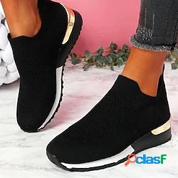 Per donna scarpe da ginnastica Scarpe Flyknit Zeppa Punta