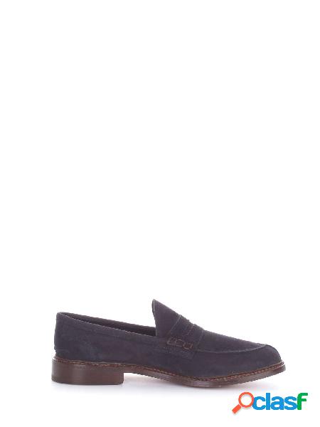 TRICKERS MOCASSINI UOMO ADAMNAVY CAMOSCIO BLU