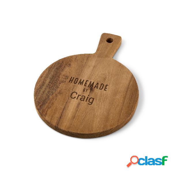 Tagliere Personalizzato in legno - Teak - Rotondo (S)