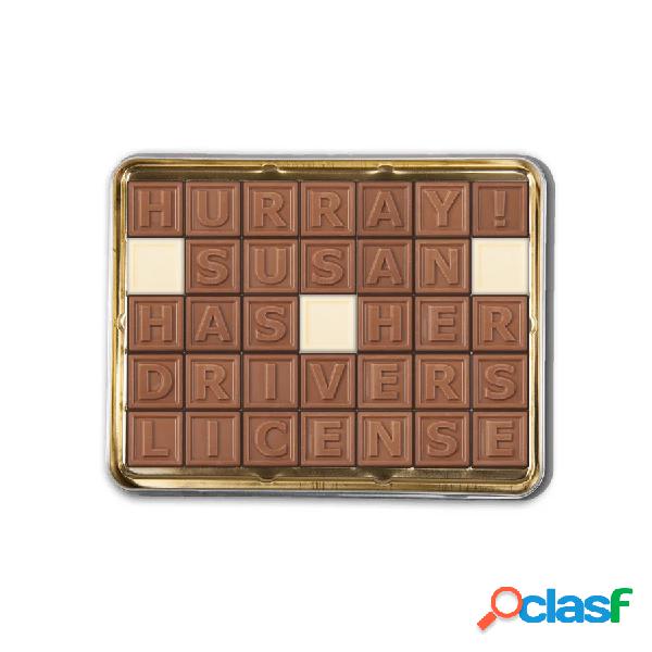Telegramma di cioccolato personalizzato- 35 caratteri